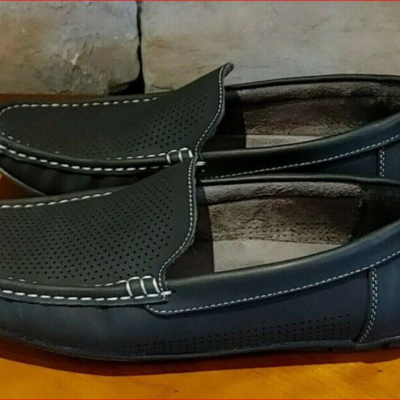 Madden Driving Loafer/Moccasin Shoe Men's Size 8 Black Faux Suede Slip On - Picture 4 of 6